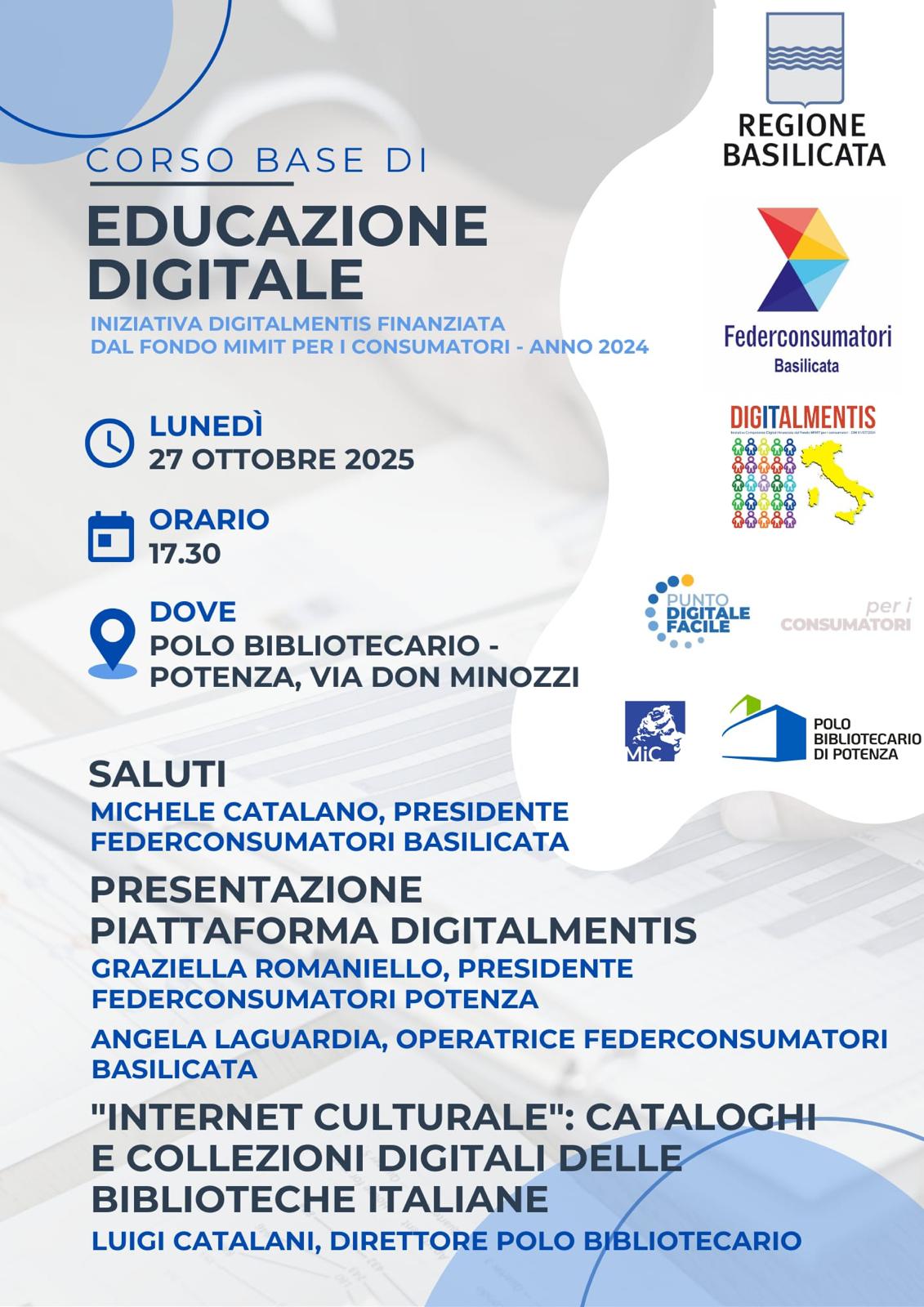 Corso base di Educazione Digitale - Digitalmentis