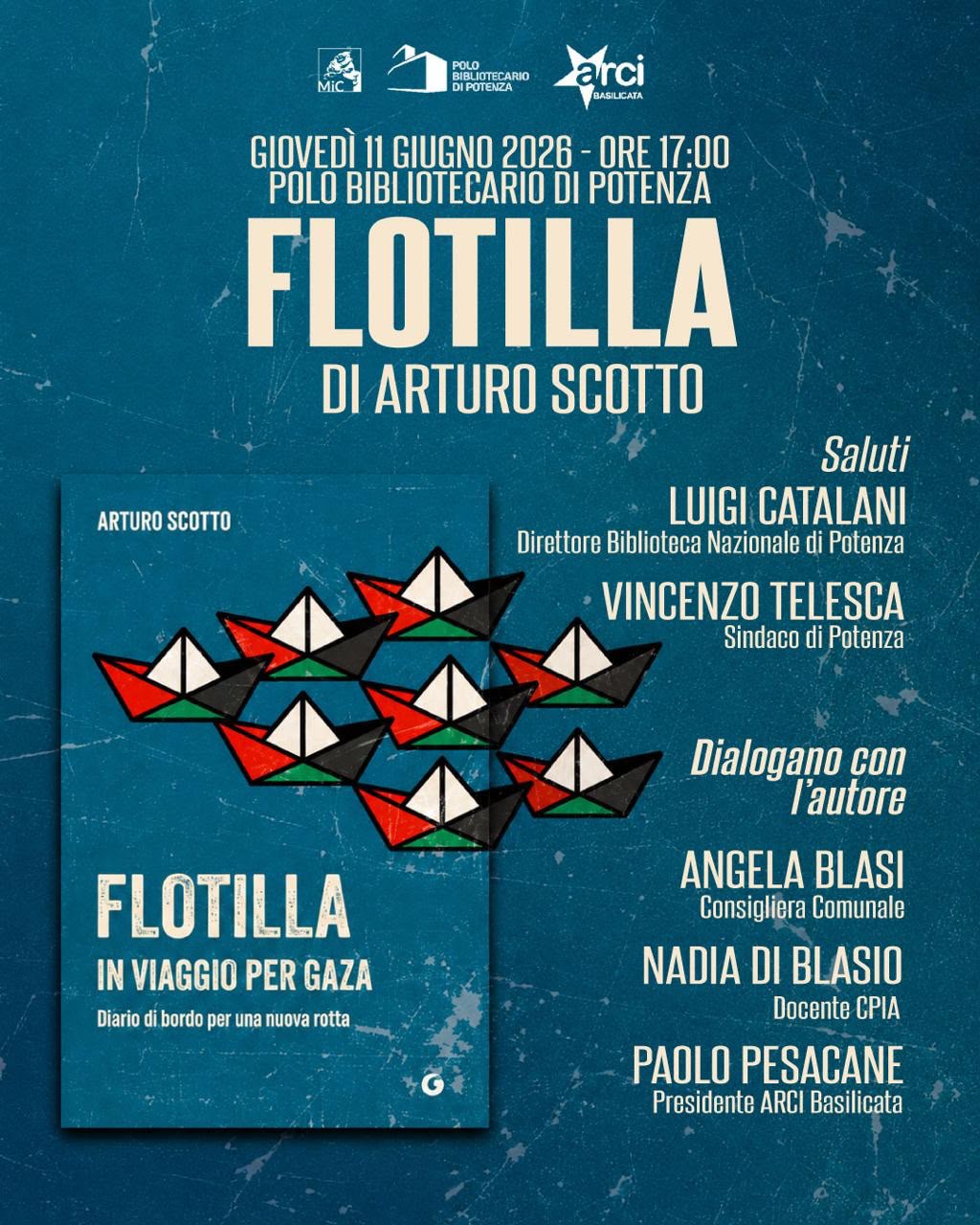 'Flotilla', a Potenza la presentazione del libro di Arturo Scotto